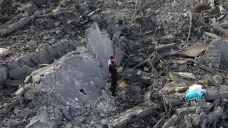 Následky izraelského leteckého úderu v Pásmu Gazy