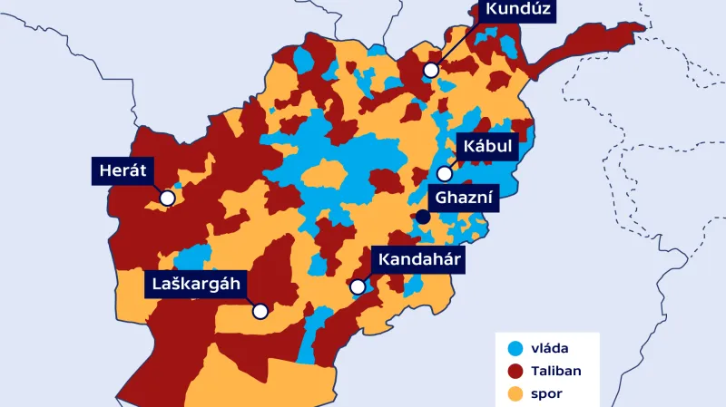 Rozložení sil v Afghánistánu