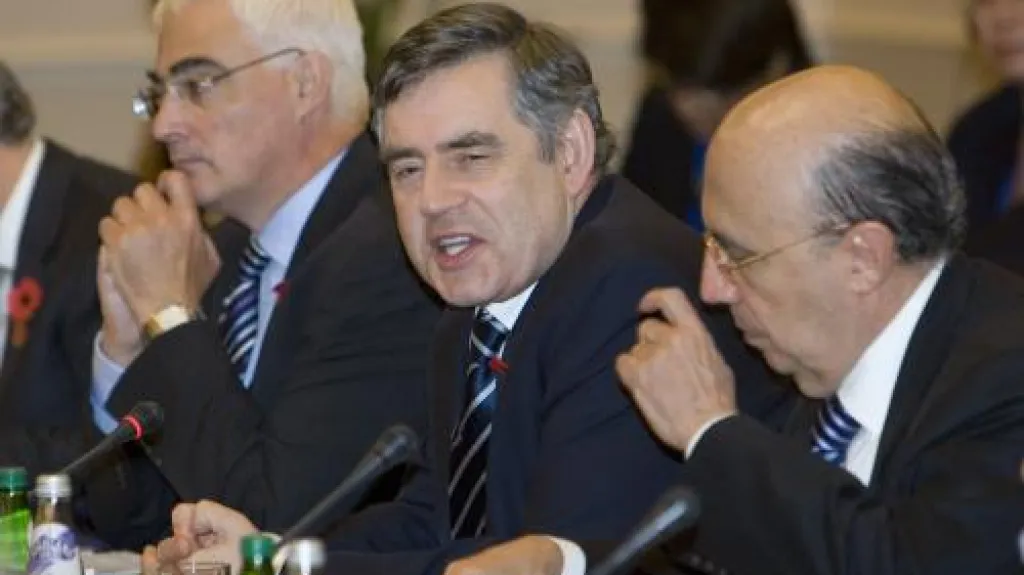 Gordon Brown na setkání finančních představitelů zemí G20