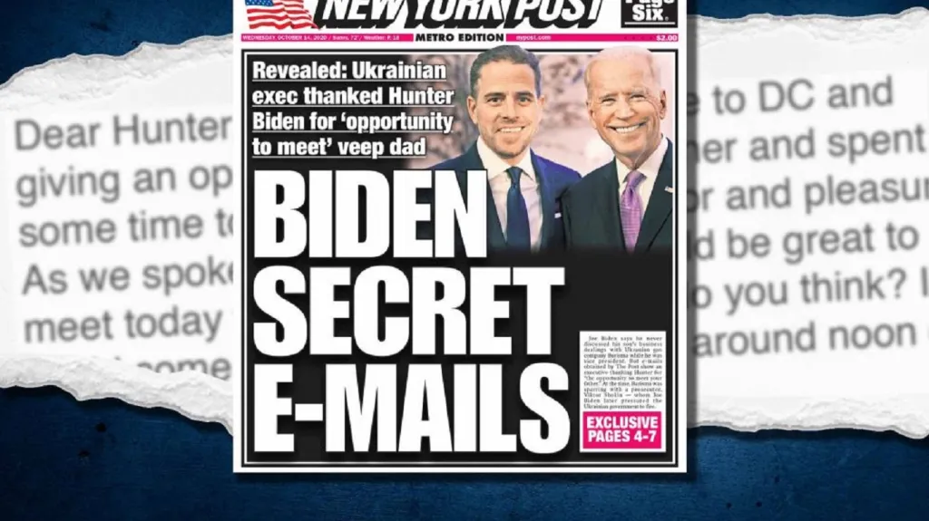 Článek deníku New York Post, který znemožnil sdílet Facebook i Twitter