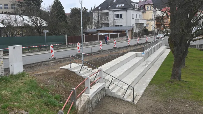 Stavba další etapy cyklostezky Bečva v Hranicích