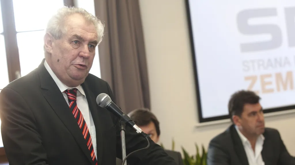 Miloš Zeman na sjezdu SPOZ v Kunovicích
