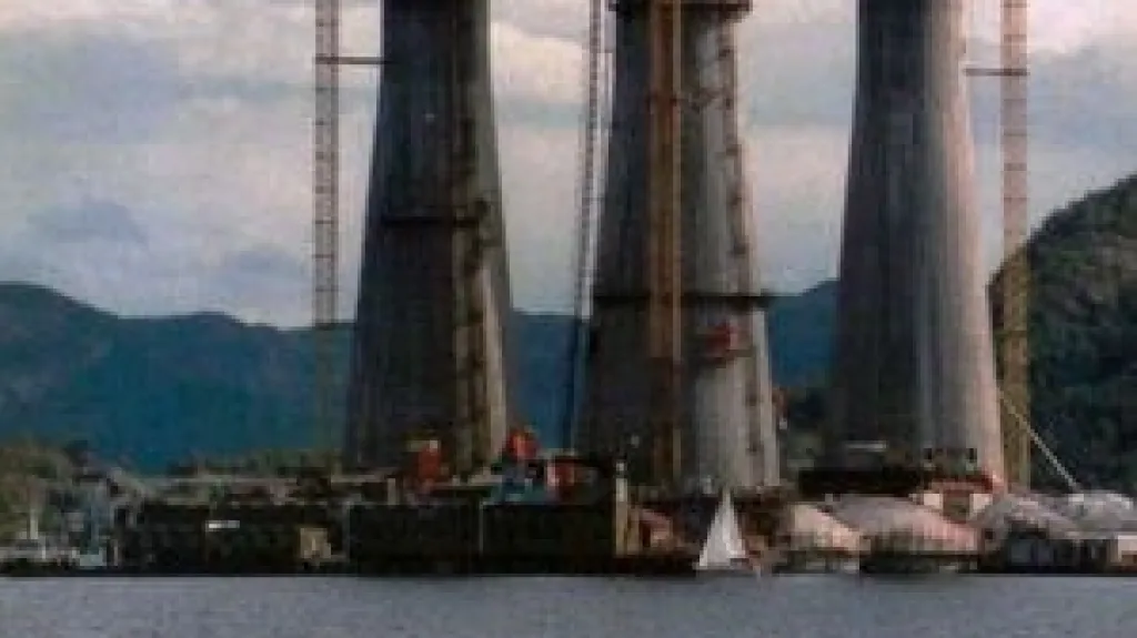 Těžební věže v Norsku