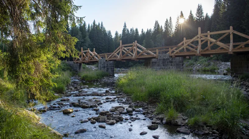 Nový Hradlový most na šumavské Modravě