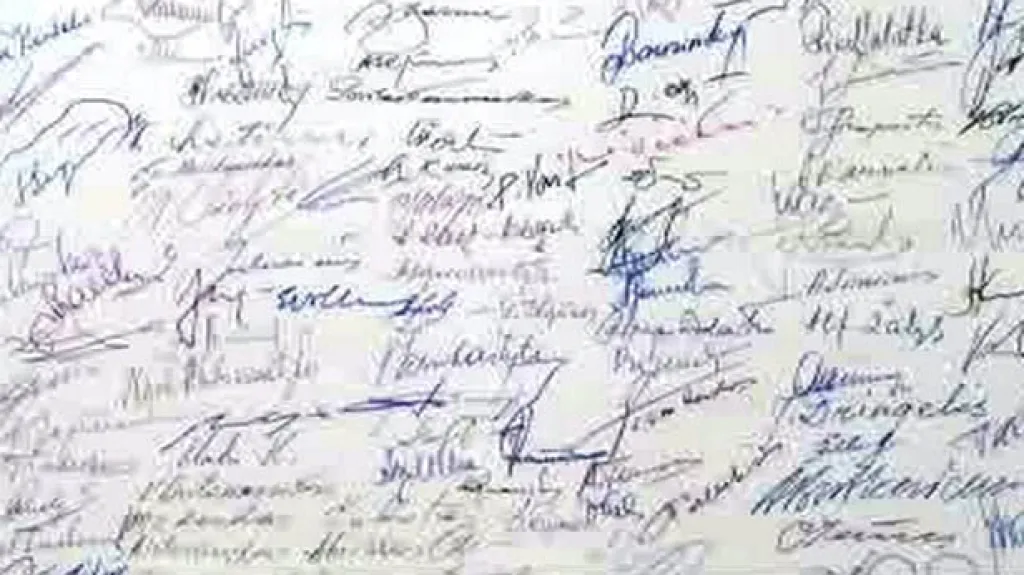 Podpisy pod deklarací o litevské nezávislosti