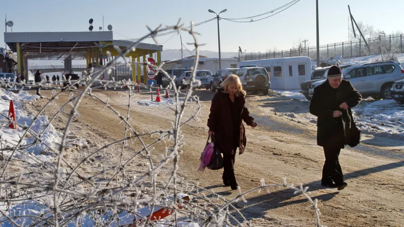 Srbsko-kosovský hraniční přechod Merdare