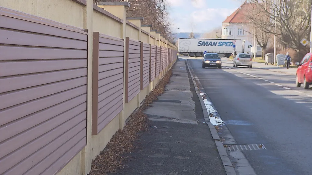 Protihluková stěna v Prostějově