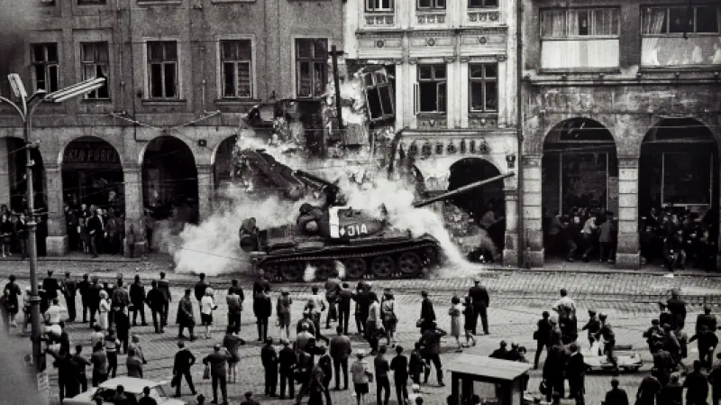 Sovětská invaze v Liberci Zdroj: ČTK