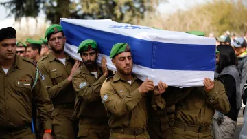 Pohřeb prvního seržanta Jahavy Hady zabitého při konfliktu v Gaze (14. 1. 2025)