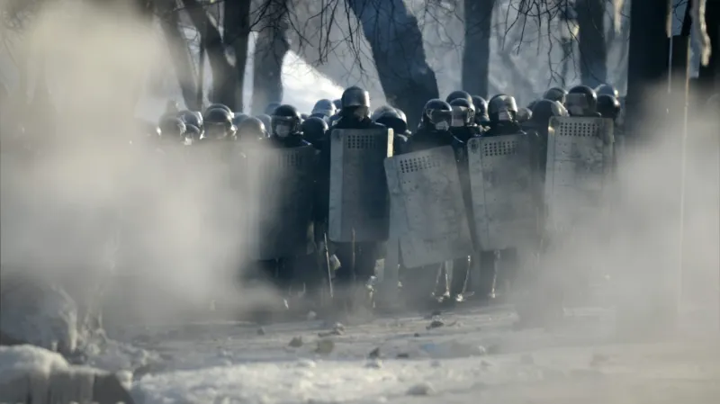 Policie v centru Kyjeva