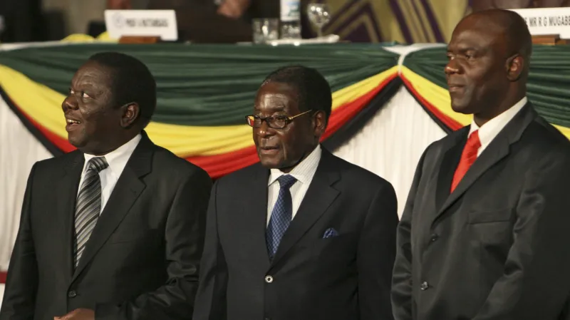 Morgan Tsvangirai, Robert Mugabe a Arthur Matambara