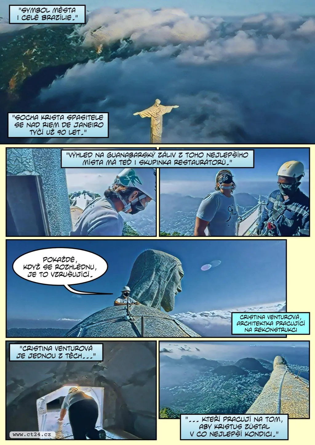 Rekonstruují rameno sochy Krista