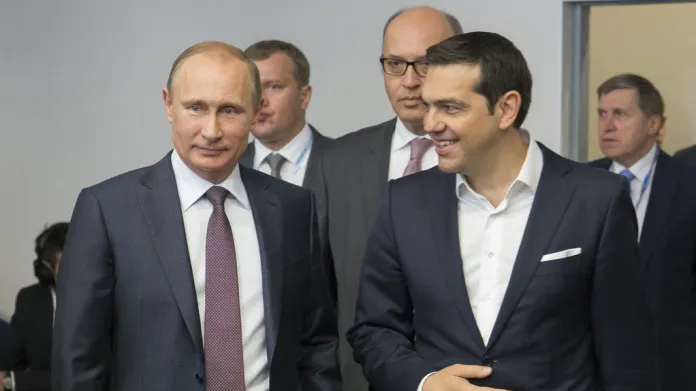 Vladimir Putin a Alexis Tsipras
