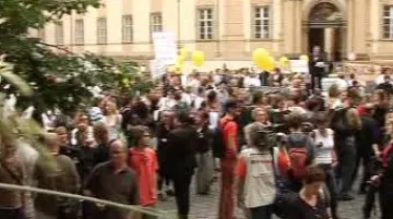 Protestní akce před pražským magistrátem