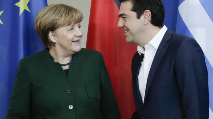 Německá kancléřka Angela Merkelová a řecký premiér Alexis Tsipras
