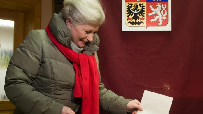 Prezidentská kandidátka Zuzana Roithová u voleb