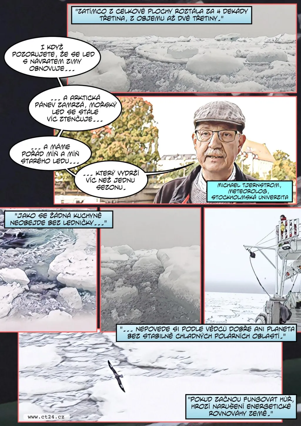 Ledu v Arktickém oceánu nebezpečně ubývá