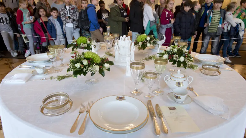 Slavnostní prostírání v reprezentačních prostorách Pražského hradu