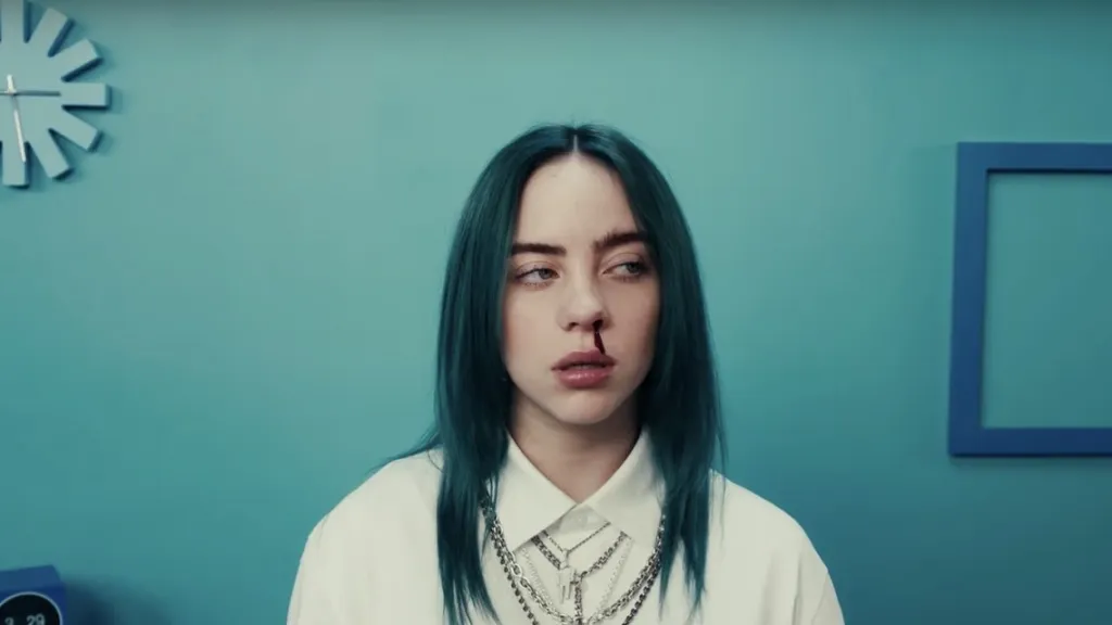 Billie Eilish v klipu bad guy