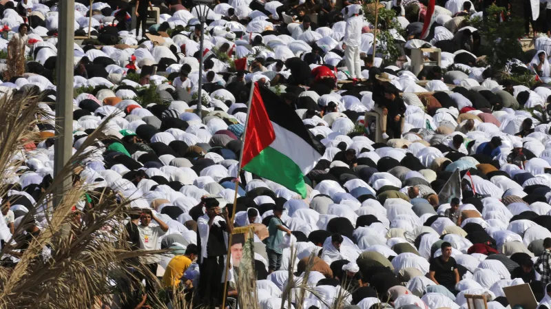 Propalestinský protest v Iráku