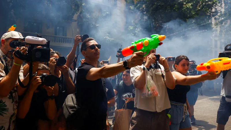 Protest proti turismu v Barceloně