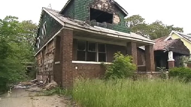 Opuštěný dům v Detroitu