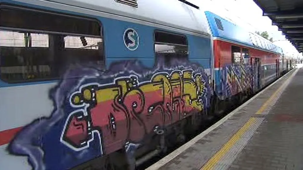 Graffiti na vlaku