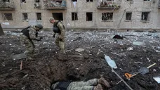 Následky ruského úderu v Charkově