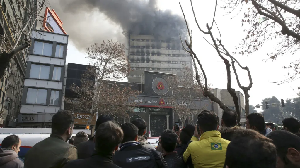 Požár výškové budovy Plasco v Teheránu