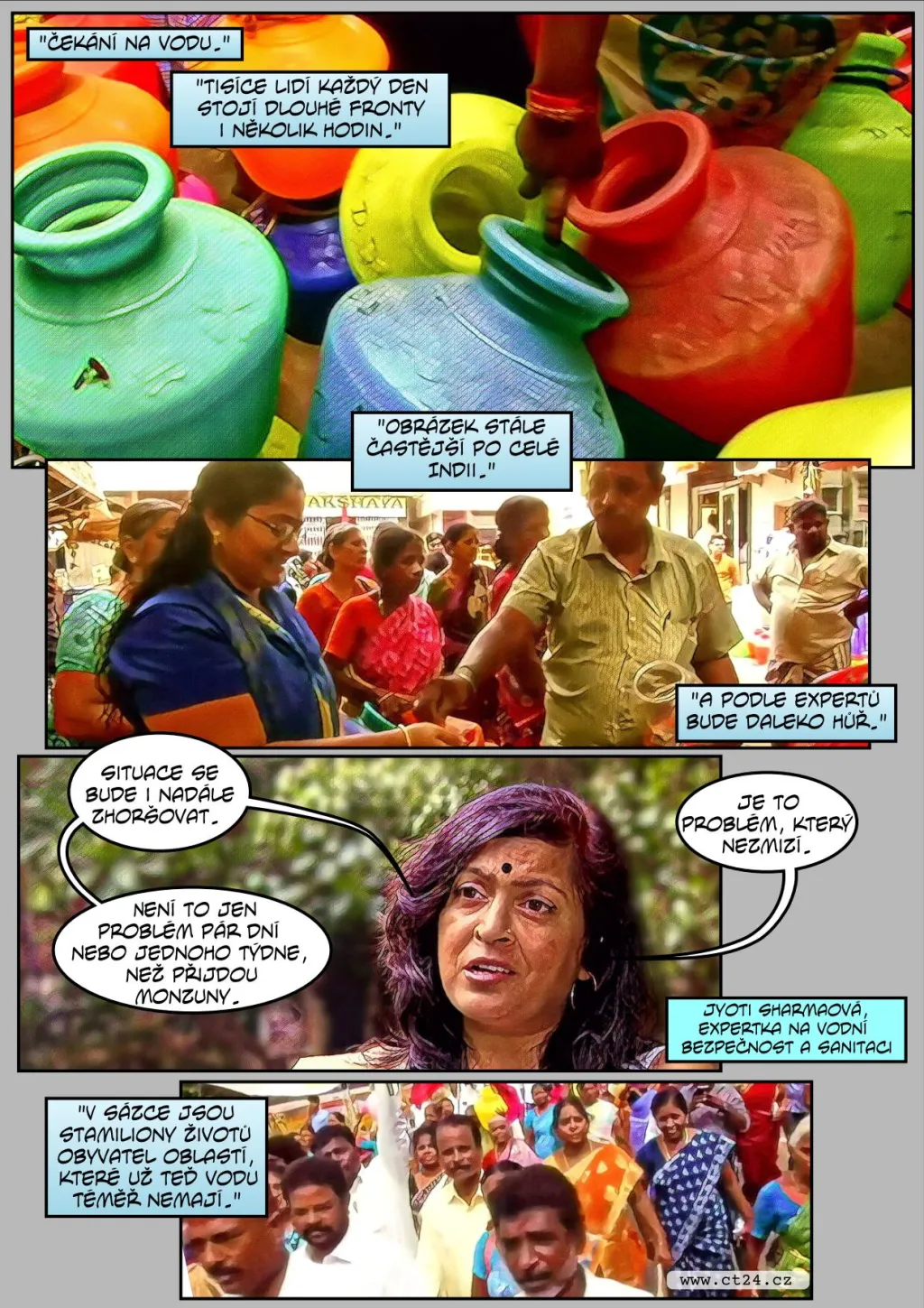 Komiks: Indie čelí nedostatku vody