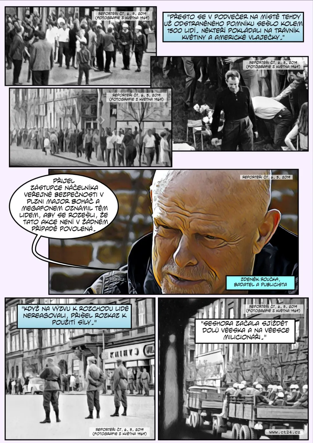 Komiks: Plzeň 1969