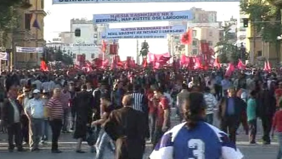 Protest v Albánii