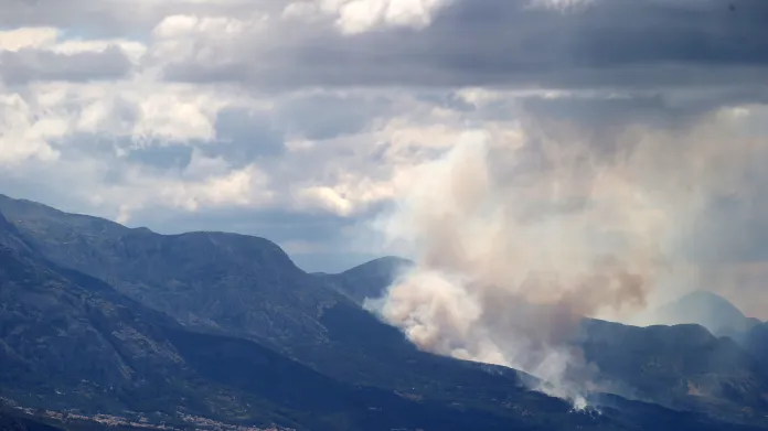 Požár lesů v Chorvatsku