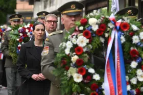 Pietní akt u budovy Českého rozhlasu připomíná události Pražského povstání