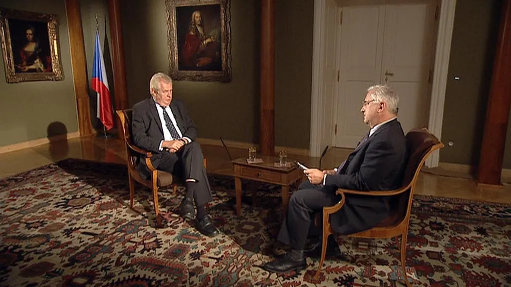 Prezident Miloš Zeman v Ekonomice ČT24