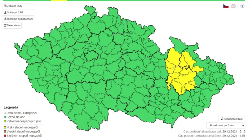 Výstraha meteorologů před ledovkou