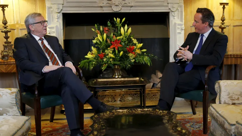 Jean-Claude Juncker a David Cameron