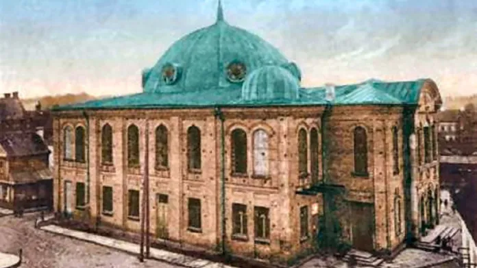 Velká synagoga v Bialystoku v roce 1920