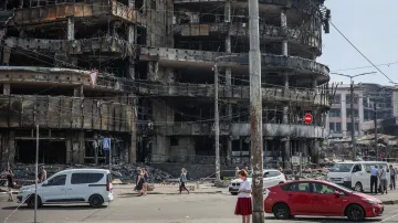 Nákupní centrum v Kyjevě zničené masivním ruským útokem z 24. května 2026 (foto z 25. května 2026)