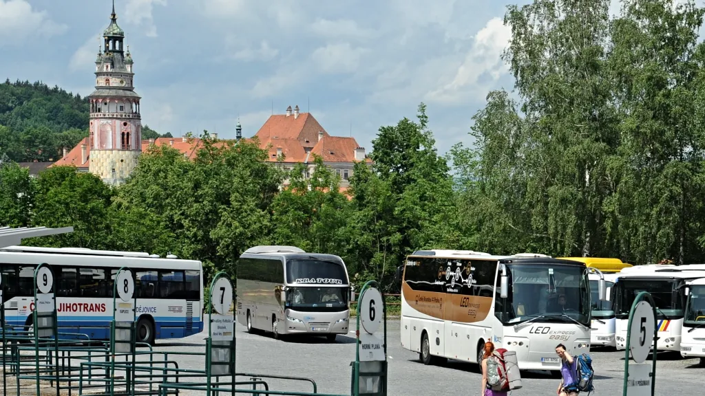 Autobusové nádraží v Českém Krumlově
