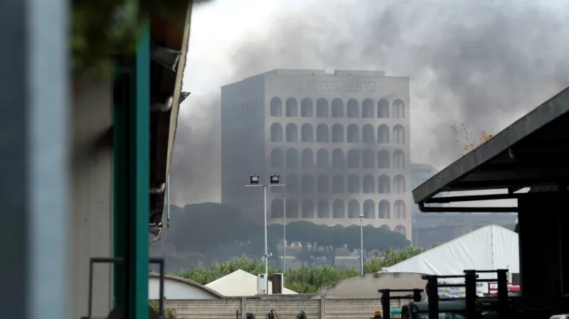 Požár poblíž Říma