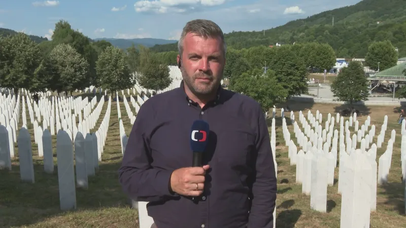 Zpravodaj ČT Václav Černohorský k výročí masakru ve Srebrenici