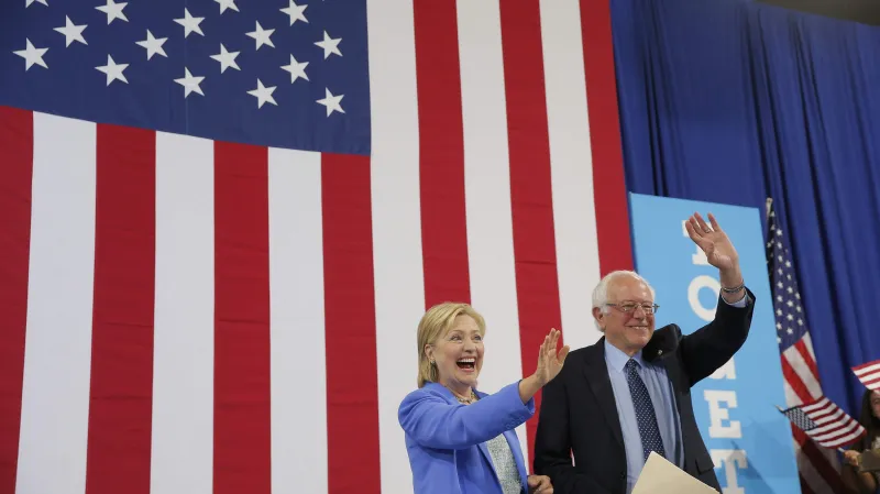Hillary Clintonová a Bernie Sanders