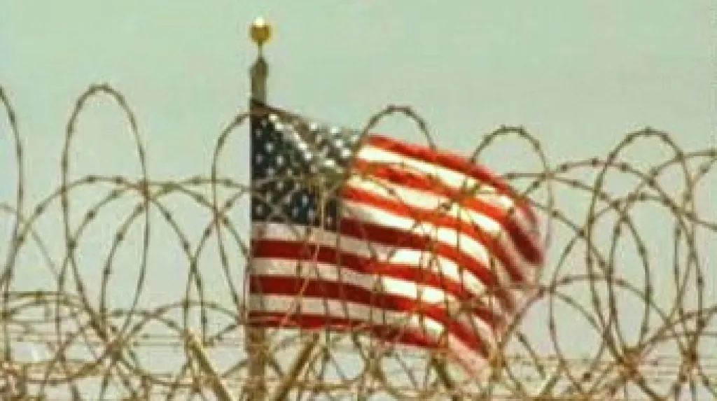 Americká vlajka na základně Guantánamo