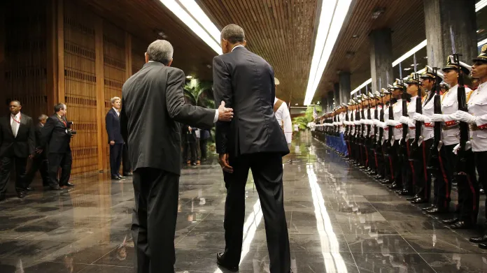 Barack Obama a Raúl Castro