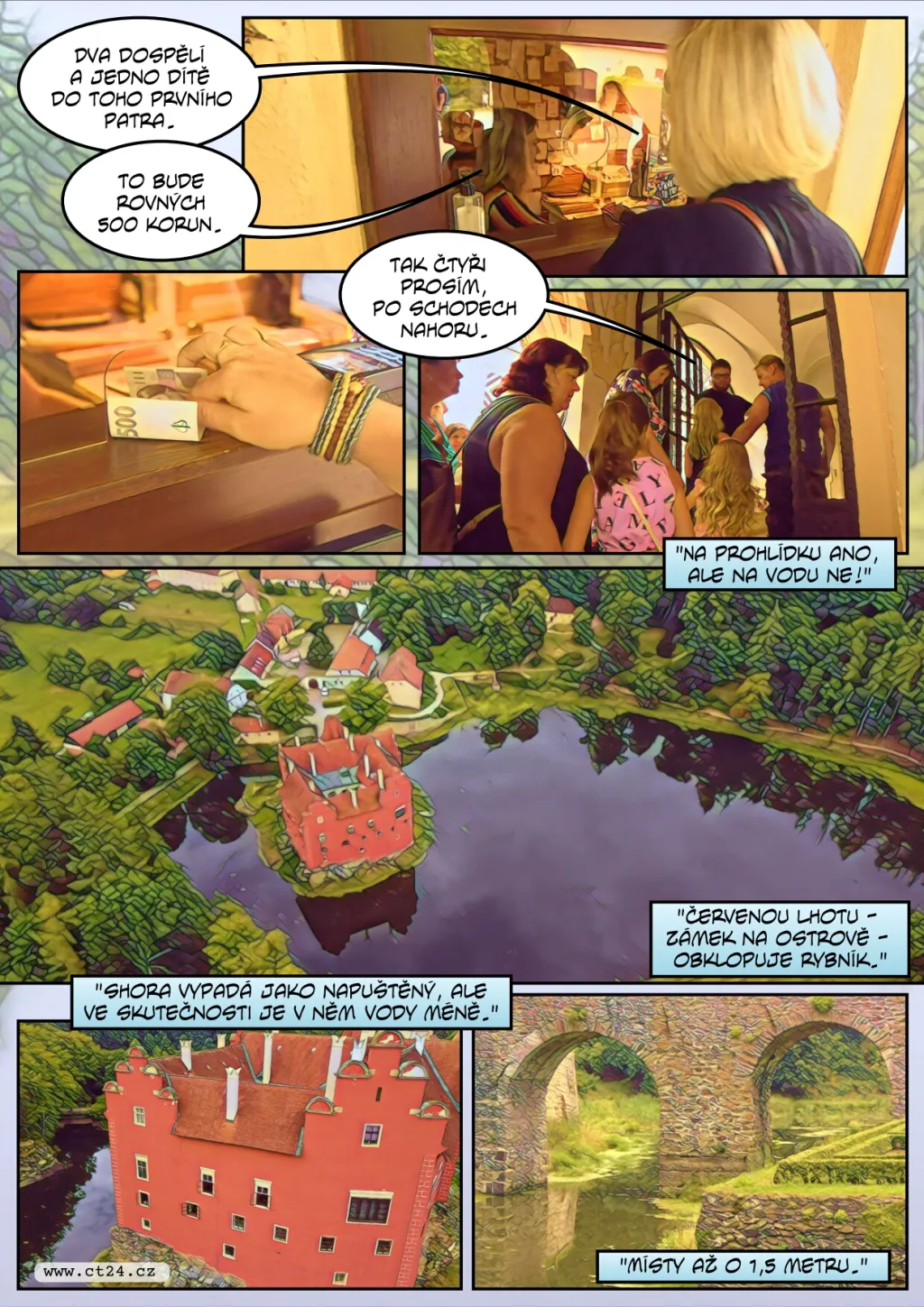 Zámek Červená Lhota je stále částečně bez vody