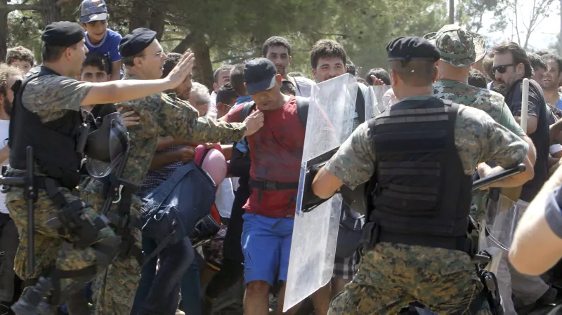 Uprchlíci na řecko-makedonské hranici