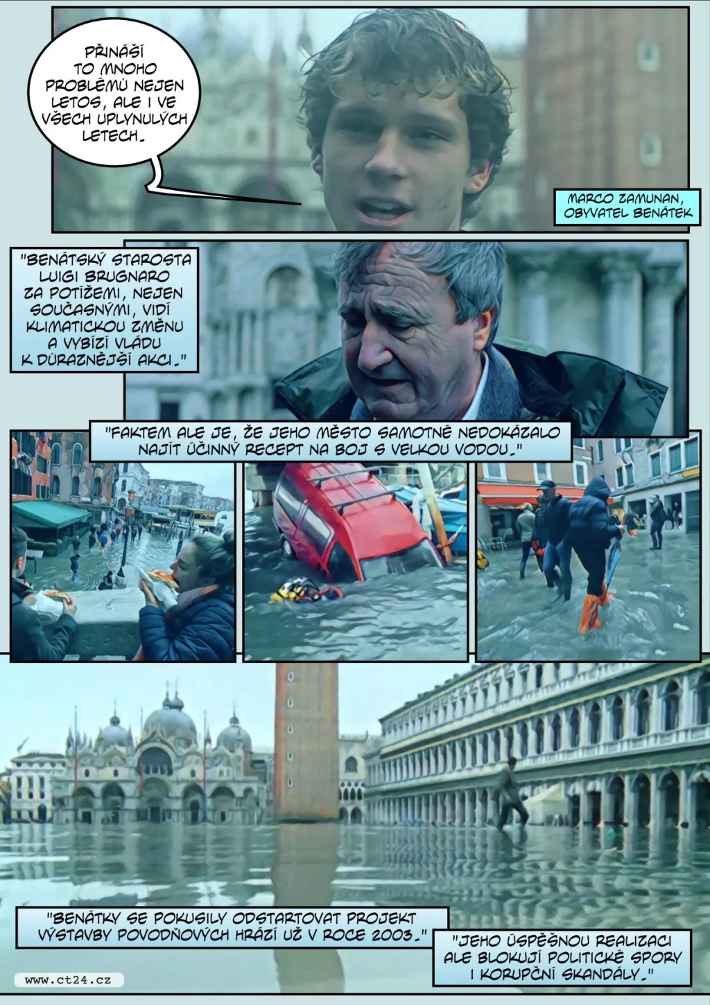 Obchody i památky pod vodou. Italská vláda vyhlásila v Benátkách stav nouze