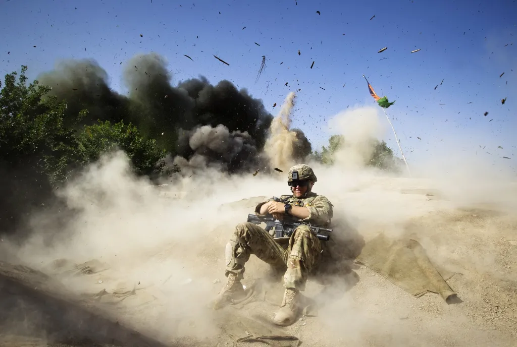 Jake Beaudoin z výsadkové divize americké armády v provincii Kandahár, 31. května 2012