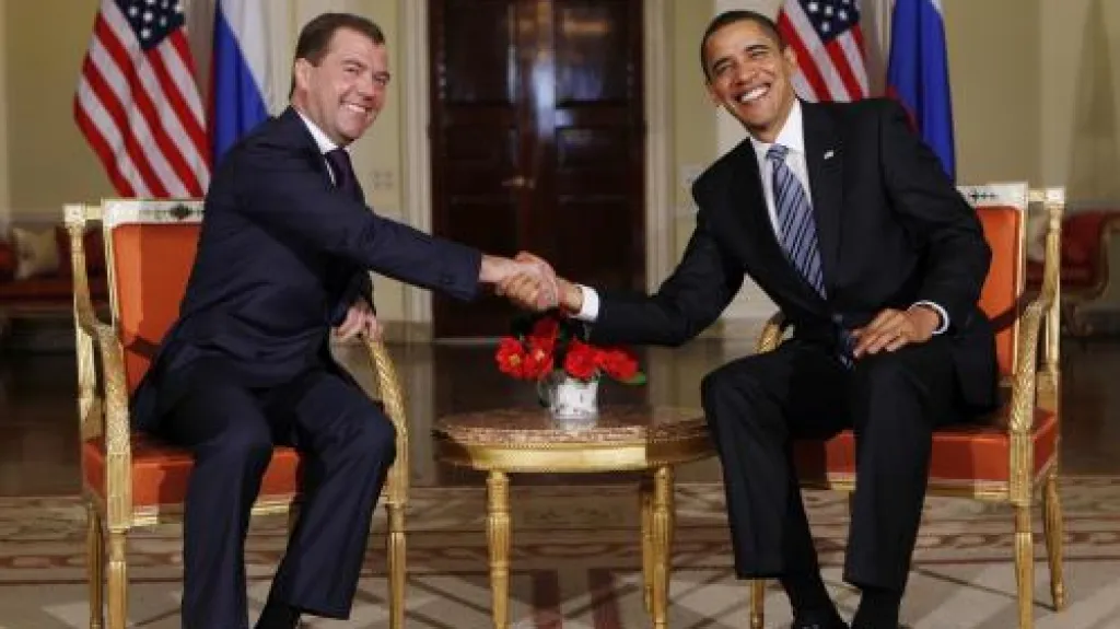 Dmitrij Medveděv a Barack Obama